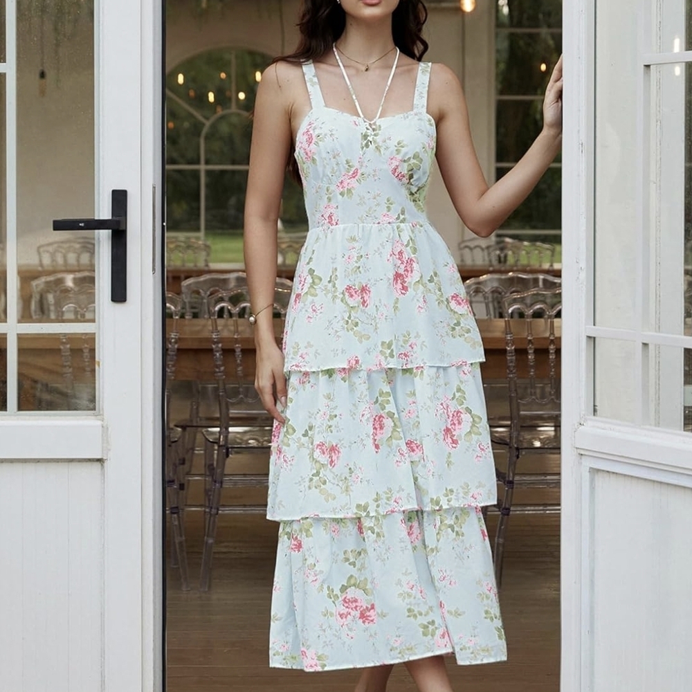 Floral Tiered Maxi Dress